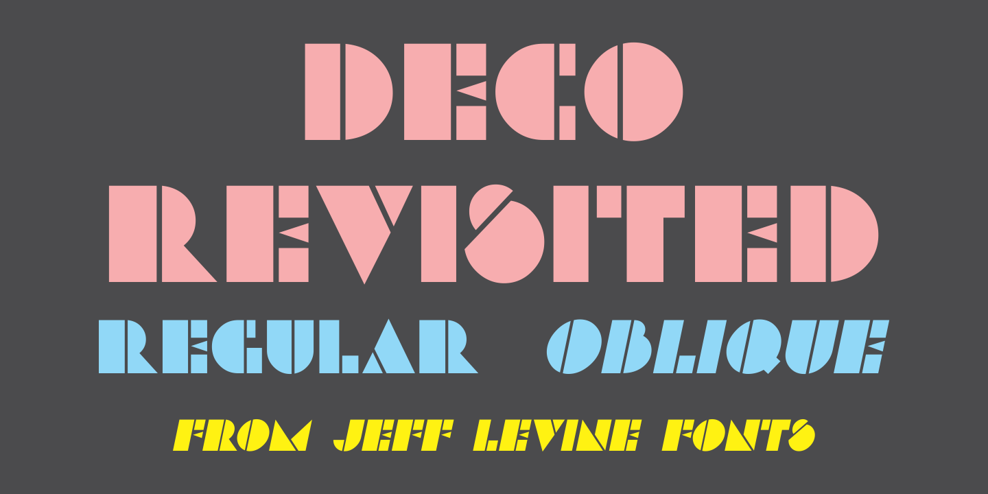Przykładowa czcionka Deco Revisited JNL #1